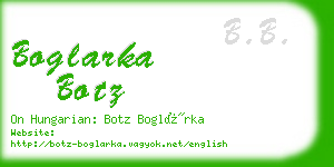 boglarka botz business card